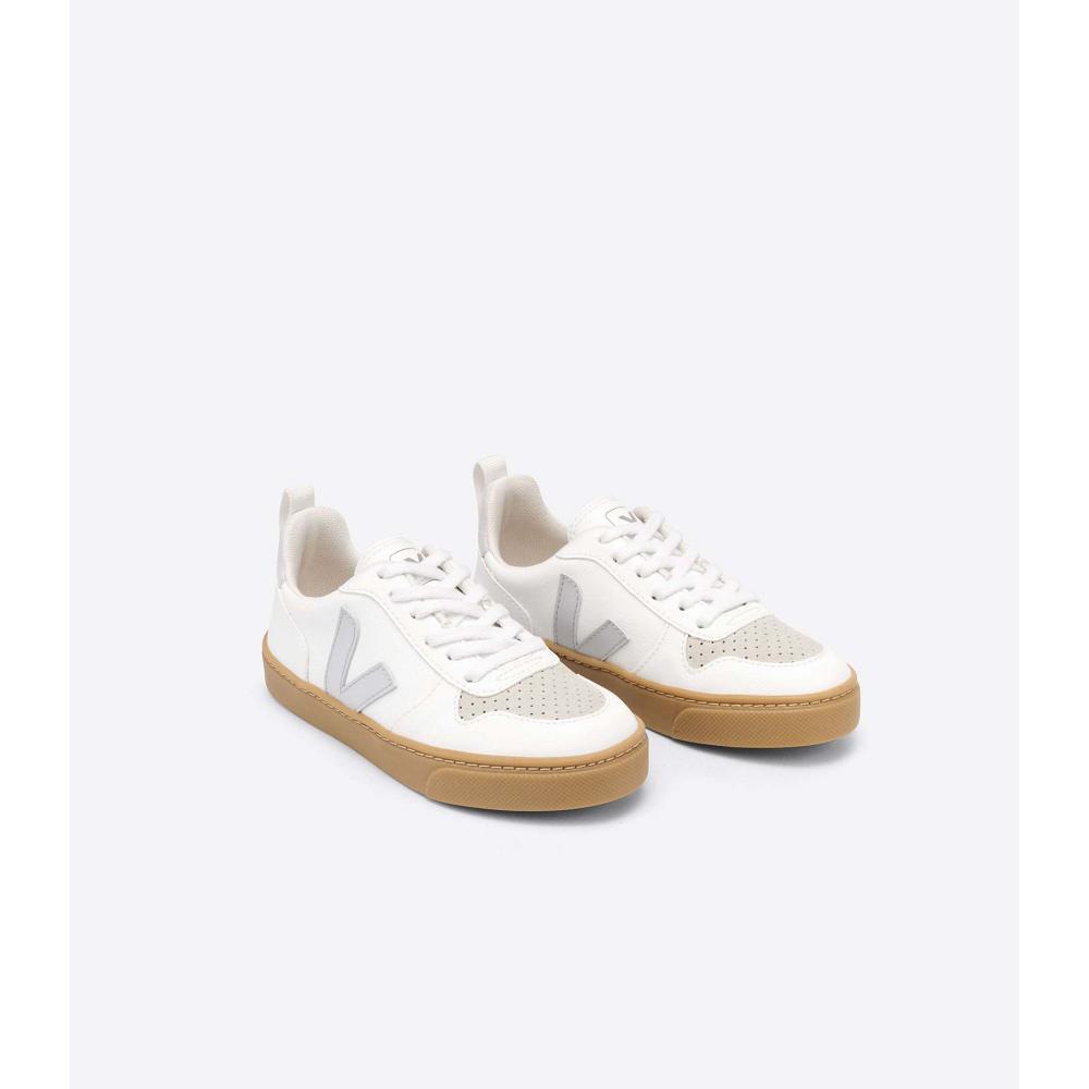 Veja V-10 LACE CWL Tenisky Detske White/Beige | SK 851ZUT